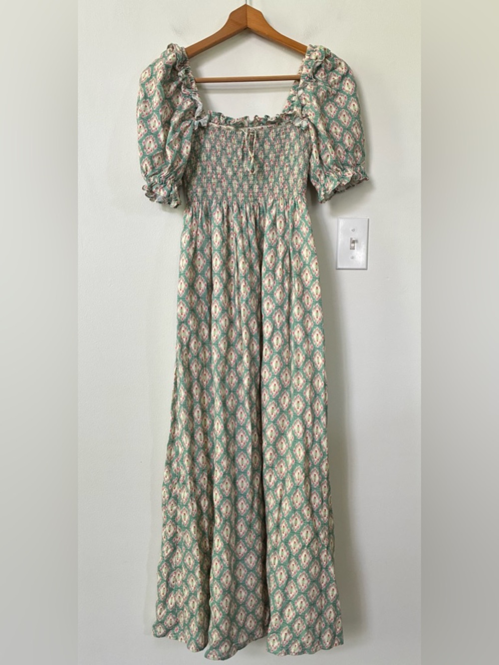 Hill House Home The Scarlett Nap Dress - Raspberry Ikat - Picture 7 of 13